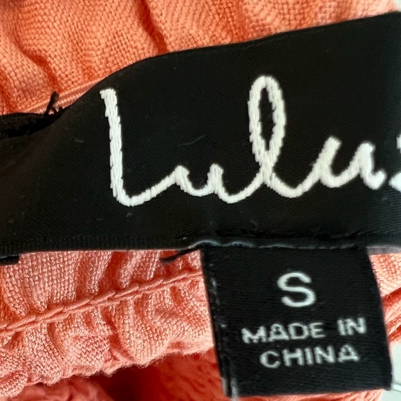 Lulus Smocked Coral Top - Small - Picture 3 of 4